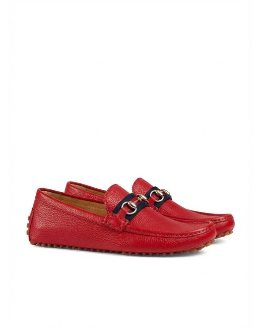 Gucci Red Horse Title Buckle Leisure Business Shoes for men