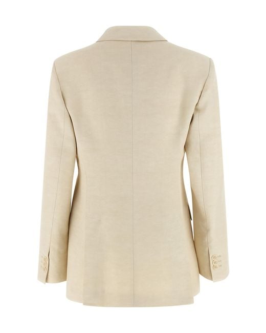 P.A.R.O.S.H. Natural Long-Sleeved Suit Jacket