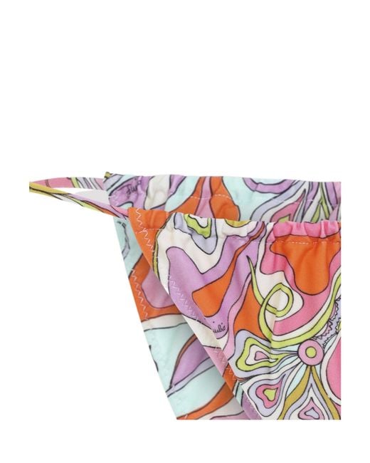 Emilio Pucci White Pucci Orchidee Tie-Side Bikini Briefs