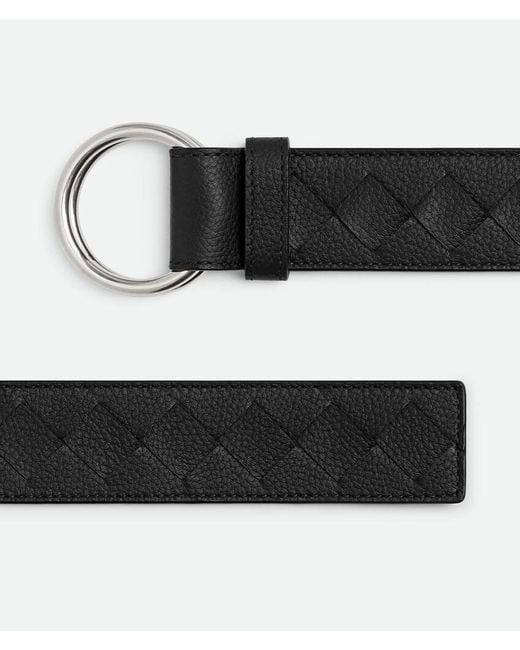 Bottega Veneta Black D-Ring Belt for men