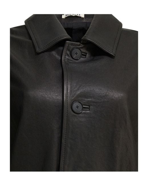 Auralee Black Leather Jacket