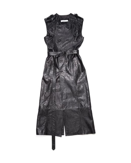 Acne Gray Sleeveless Double-Breasted Coat