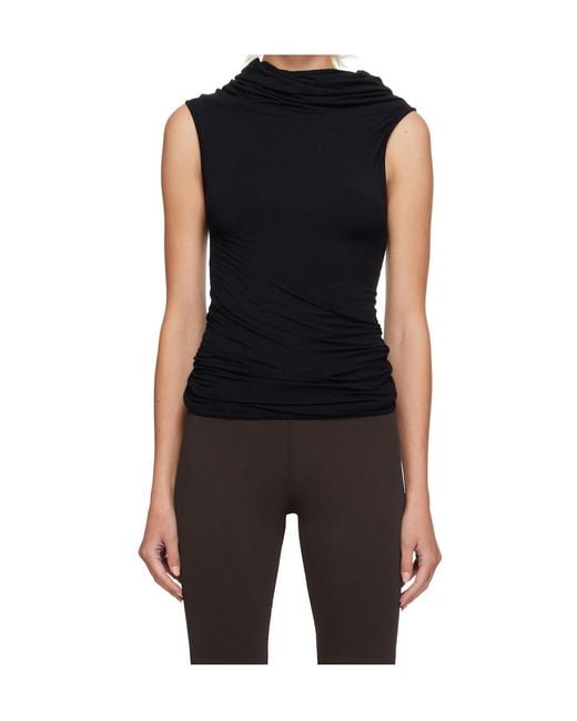 Rick Owens Black Concordians Lola Pleated Design Top