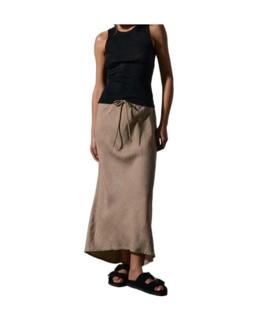 James Perse Brown Ribbed Shell Top