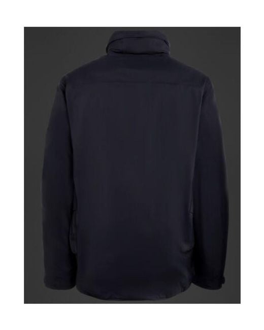 C P Company Blue Logo-Print Two-Pocket Windbreaker for men