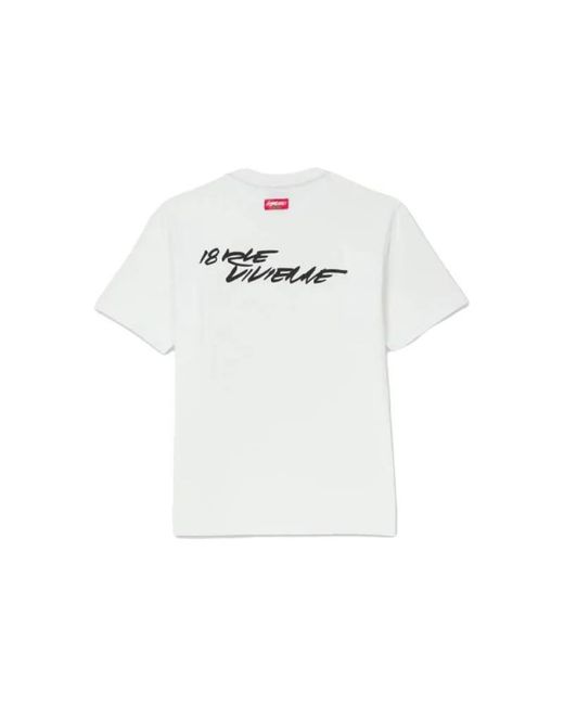 KENZO White Logo Printed Crewneck T-Shirt for men