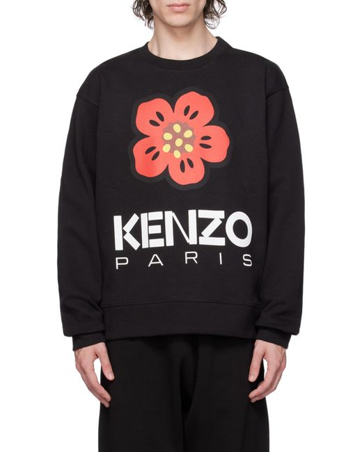 KENZO Blue Boke Flower Crewneck Sweatshirt for men