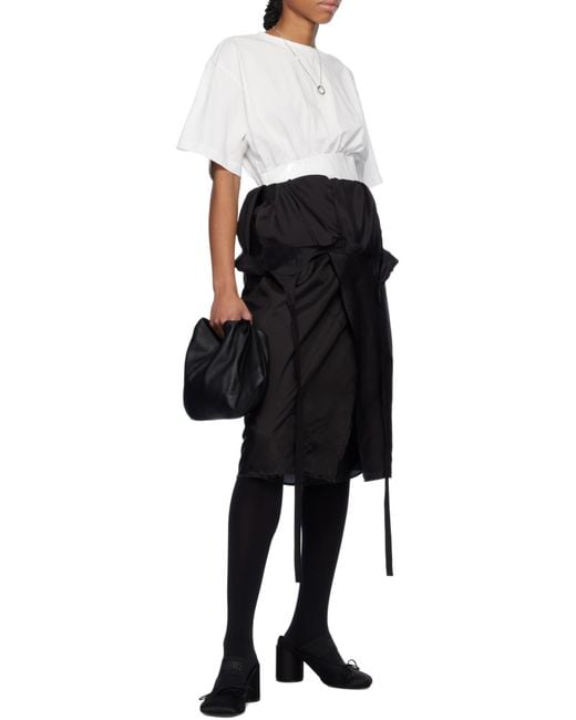 MM6 Black Paneled Midi Skirt レース MM6 Black Paneled Midi Skirt レース