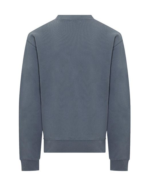Ambush Blue Stopper-Detailed Long-Sleeved Sweatershirt for men