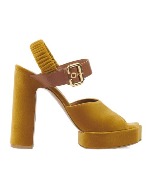 Chloé Metallic Chloé Aria Platform Sandals