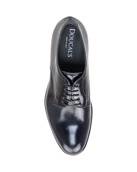 Doucal's Blue Lace-Up Derby Shoes for men