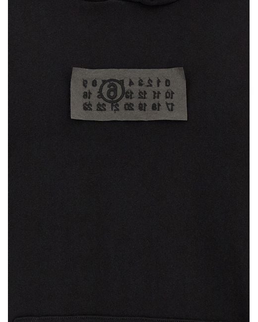 MM6 by Maison Margiela Blue Logo Patch Hoodie for men