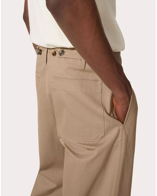 Valentino Natural Mid-Rise Straight Leg Trousers for men