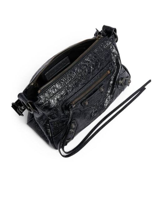 Balenciaga Black Le City Moto Mini Shoulder Bag