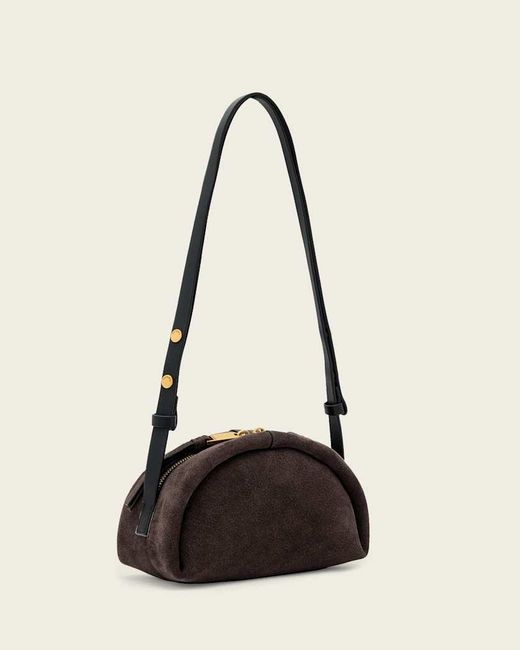 AllSaints White Zippered Shoulder Bag