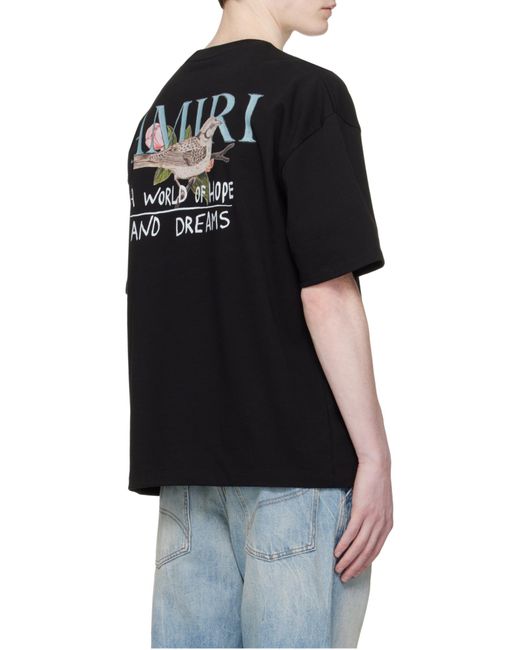 Amiri Black Hope And Dreams Oversized Tee for men