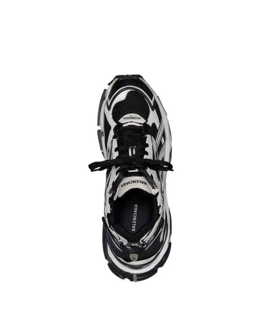 Balenciaga Black Runner Lace-Up Sneakers for men