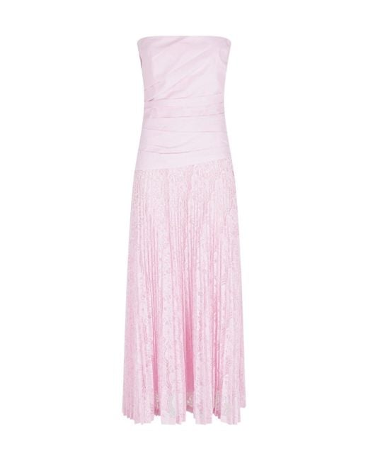 Jonathan Simkhai Pink Annalise Lace Midi Dress