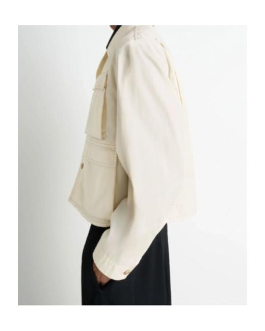 Lemaire White Gusseted-Pocket Utility Military Jacket for men