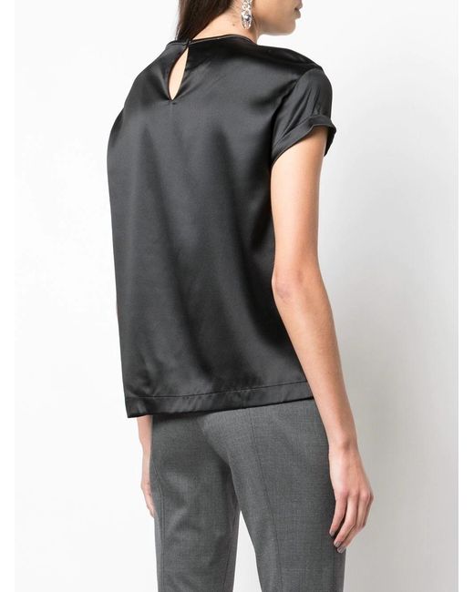 Brunello Cucinelli Black Silk Top