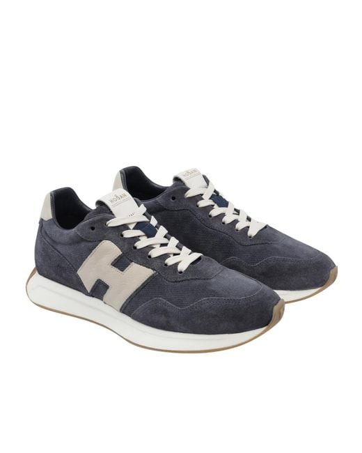 Hogan Blue H601 Lace-Up Sneakers for men
