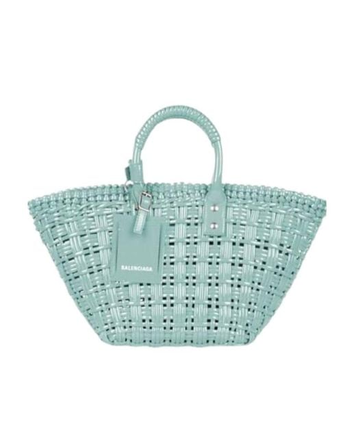 Balenciaga Blue Borsa Bistro Xs Basket Con Tracolla Da Donna