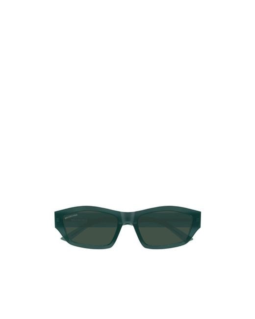 Balenciaga Green Eyewear Geometric-Frame Sunglasses for men