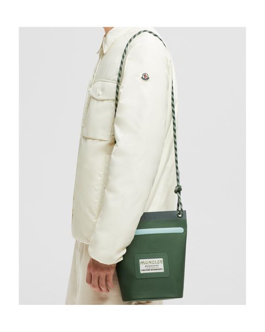 Moncler Green Amoeba Logo Patch Messenger Bag for men