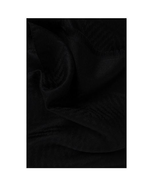 Givenchy Black Paris Logo Printed Frayed Edge Scarf for men