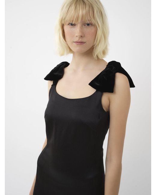 Chloé Black Chloé Velvet Bow Detailed Midi Dress