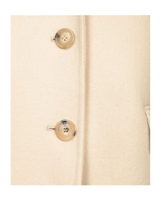 Ermanno Scervino Natural Single Breasted Embroidered Coat