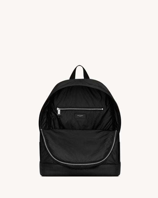 Saint Laurent Black City Zip-Up Backpack for men