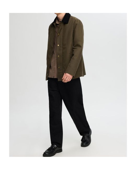 SELECTED Green Lapel Long Sleeve Casual Jacket for men