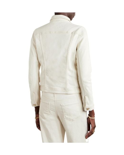 L'Agence White Stretch-Denim Jacket