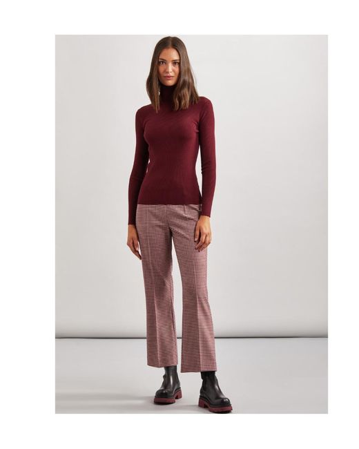 P.A.R.O.S.H. Houndstooth Flared Trousers