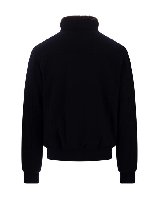 Moorer Blue Bellati-Mrw Zipped Padded Jacket for men
