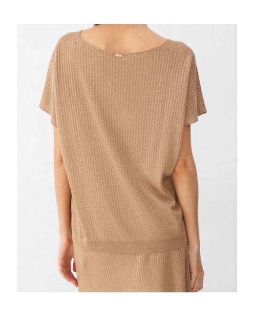 Herno Natural V-Neck Knit T-Shirt