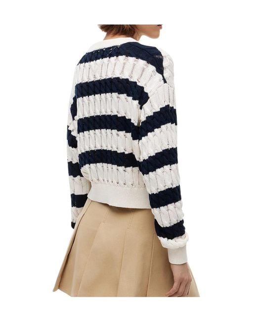 Tommy Hilfiger Blue Loose Cable Knit Jumper