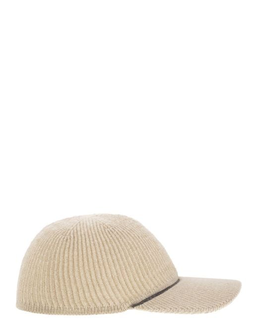 Brunello Cucinelli Natural Knit Baseball Cap
