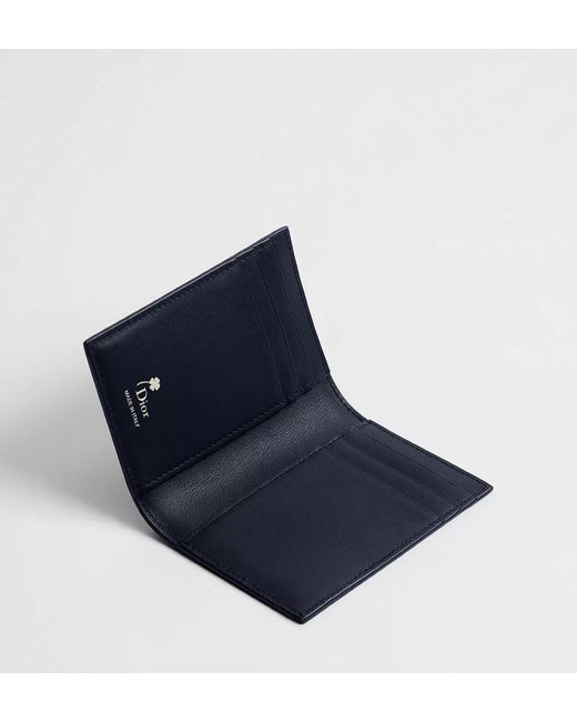 Dior Blue Bifold Card Holder for men