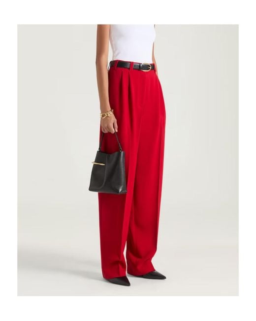 Givenchy Red Double Pleated Pants