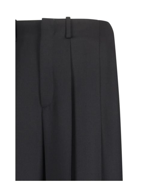 GIUSEPPE DI MORABITO Black Palazzo Wide-Leg Pants