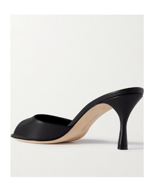 Manolo Blahnik Black High-Heeled Sandals