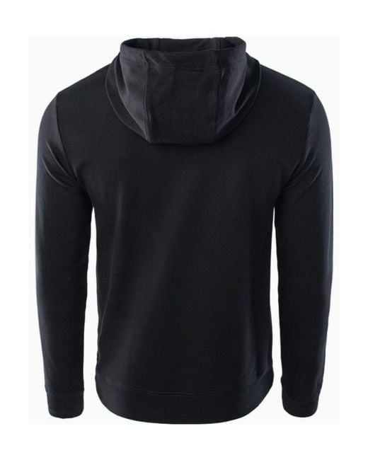 EA7 Blue Logo-Print Pullover Hoodie for men