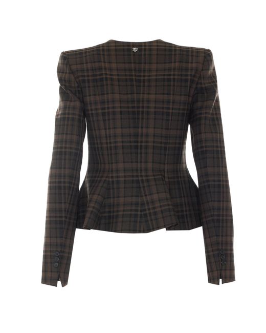 Aniye By Black Noa Check Peplum Blazer