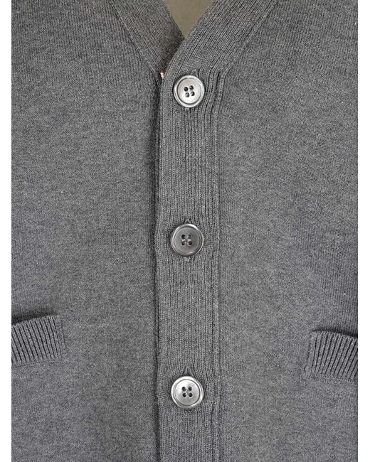 Thom Browne Gray Hector Button-Up Cardigan for men