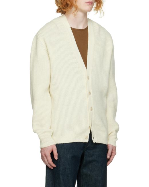 Lemaire Natural Wool Knitted Cardigan for men