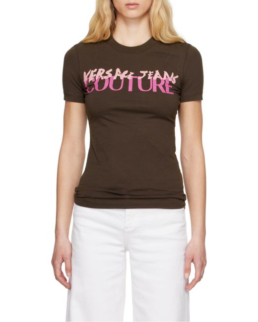 Versace Jeans Red Logo-Stamp T-Shirt