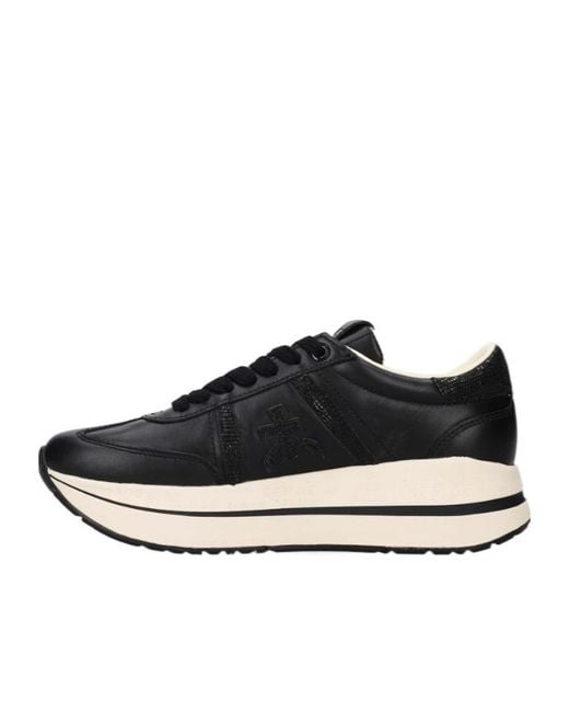 Premiata Black Lace-Up Sneakers
