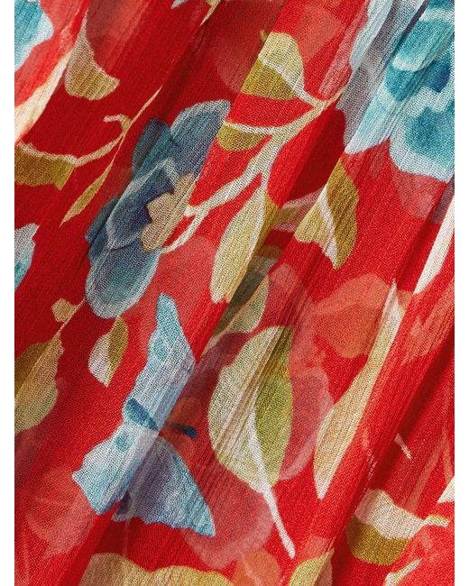Rixo Red Long Sleeve Dress